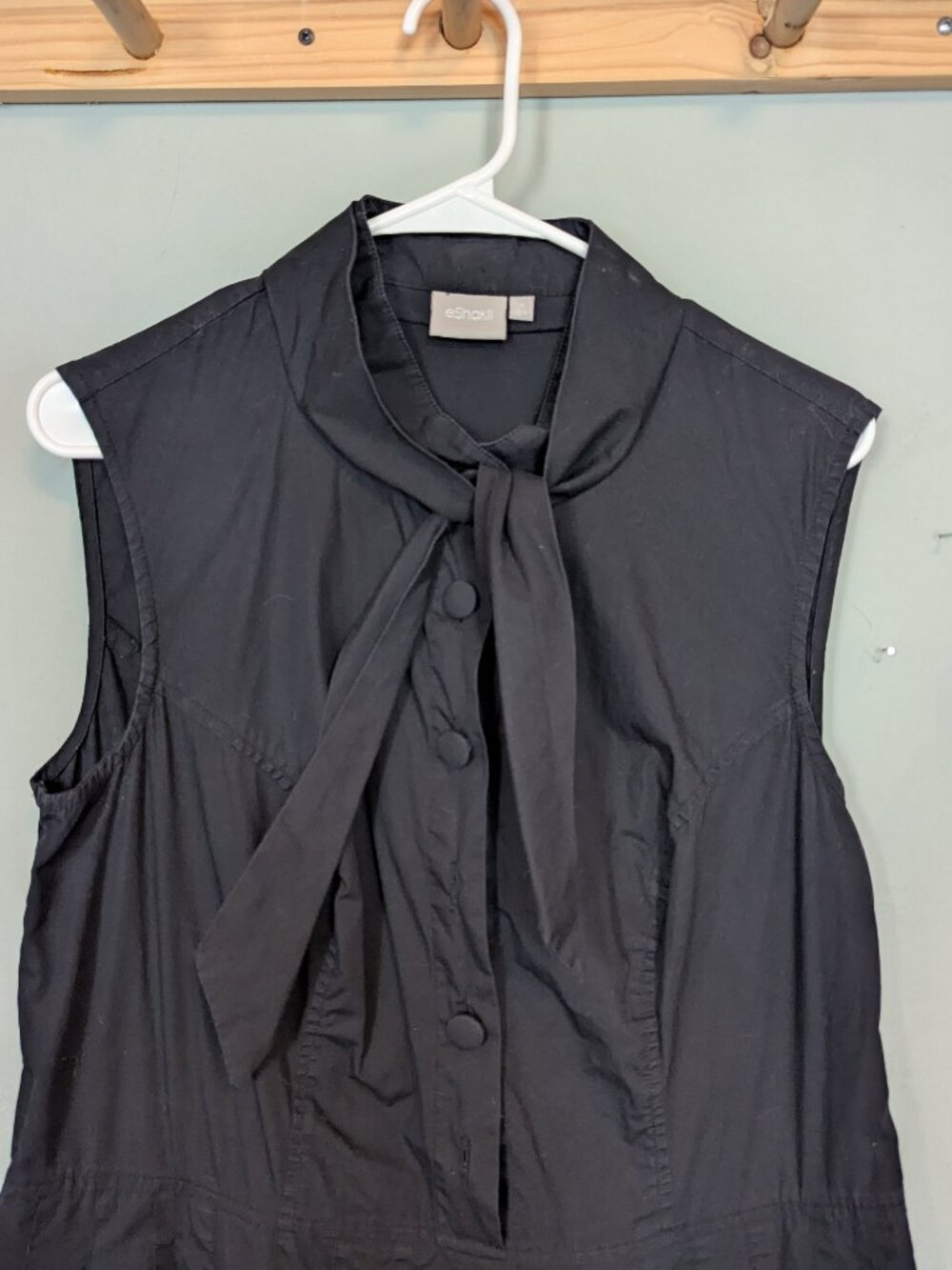 Black cotton eShakti dress